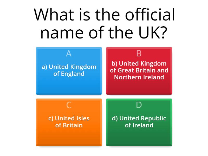 Kultura - UK And The USA - Quiz