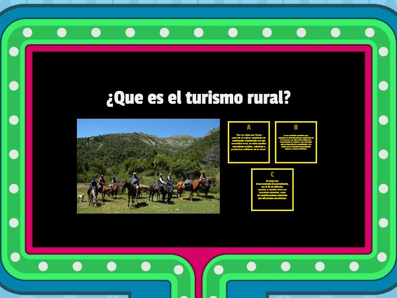 TURISMO RURAL - Gameshow quiz