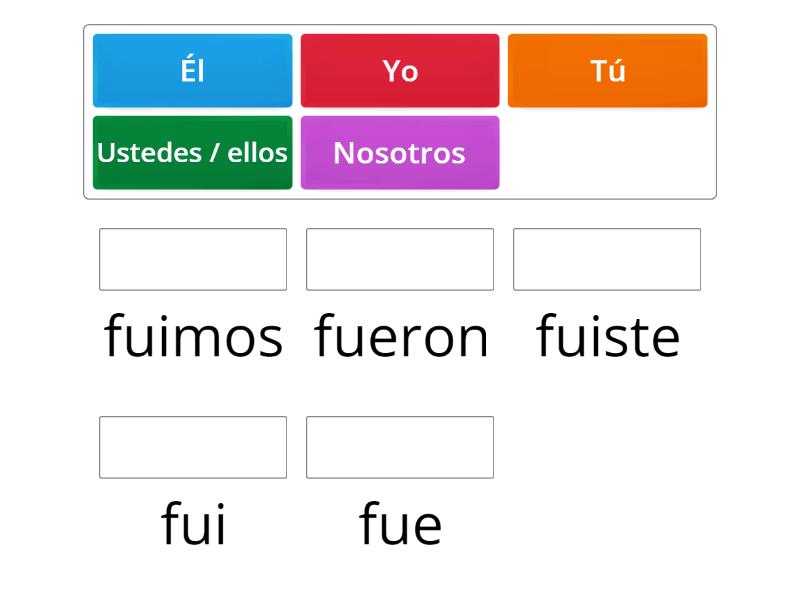 Verbo IR en pasado - Une las parejas