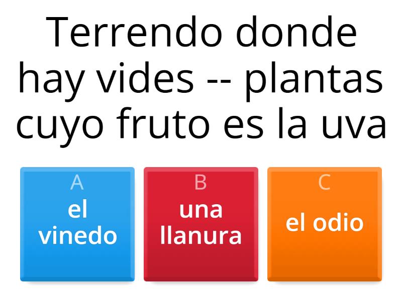 WordWall Spanish - Quiz