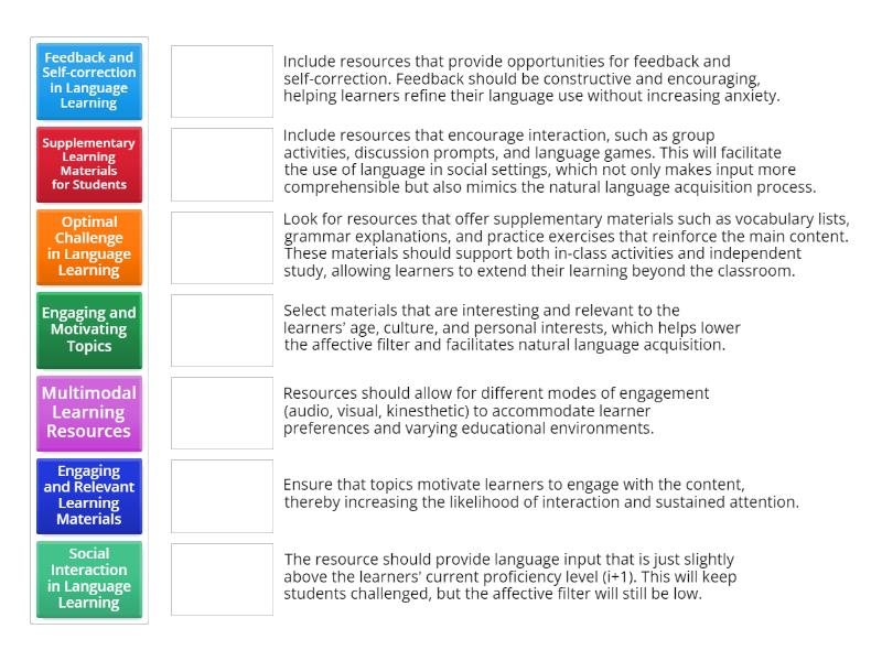 Criteria For Selecting Resources Match Up