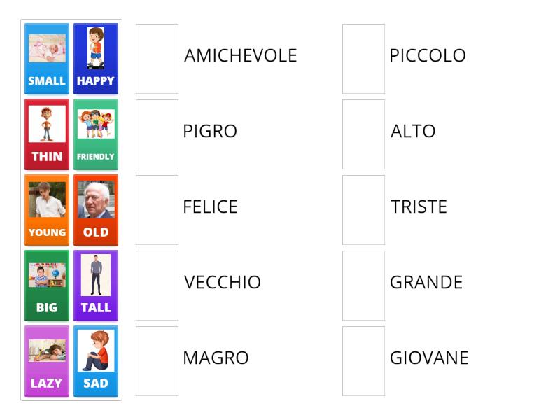 AGGETTIVI VARI... - Match up
