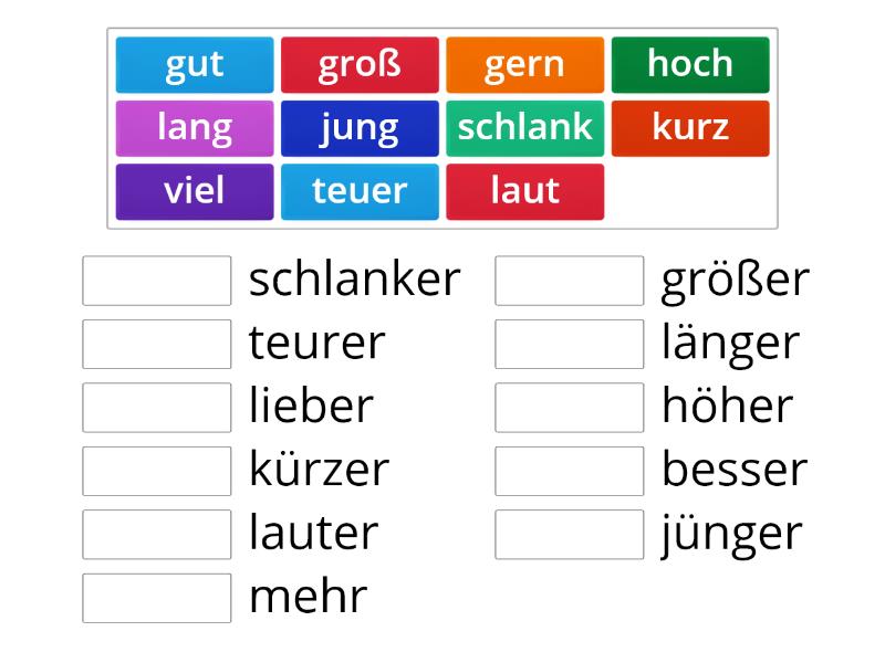 Steigerung Der Adjektive - It's A Match