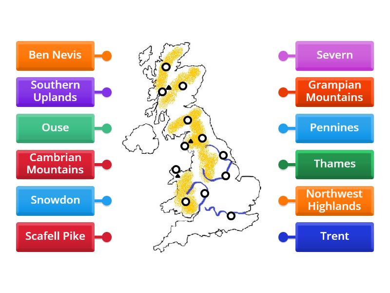 How well do you know the physical geography of the UK? - Labelled diagram
