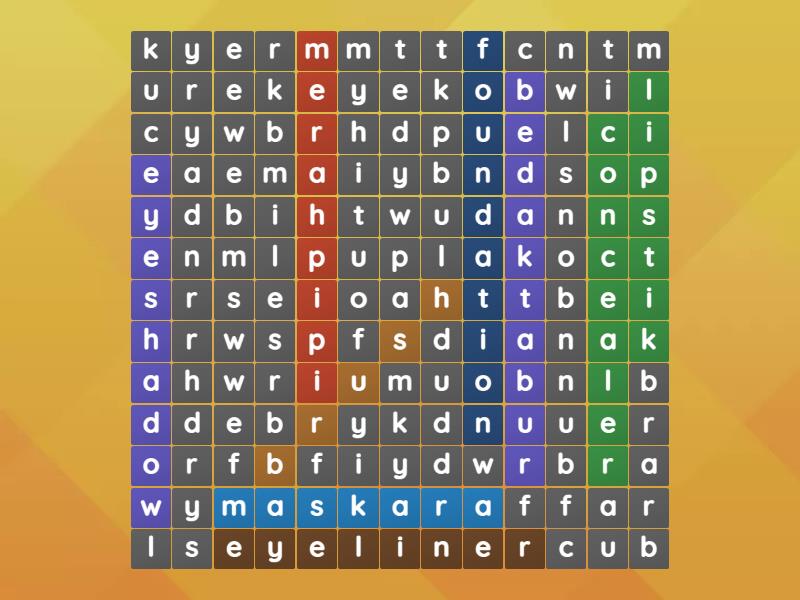 Tata Rias Wajah Geriatri Wordsearch