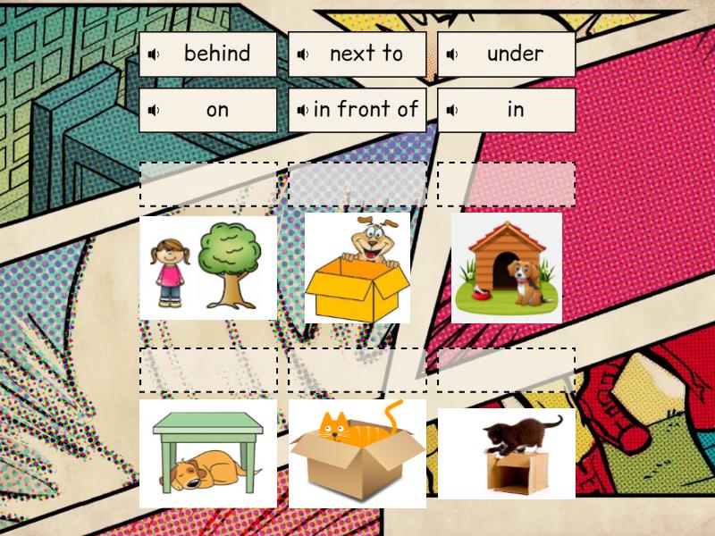 Go getter 1 unit 3.2 Prepositions of place - Une las parejas