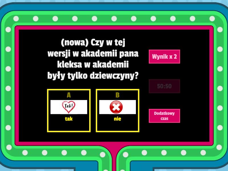 Akademia Pana Kleksa Nowa/stara Test - Gameshow Quiz