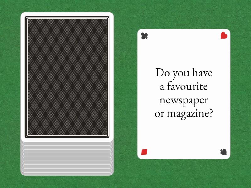 Speaking questions - Random cards - Speaking cards
