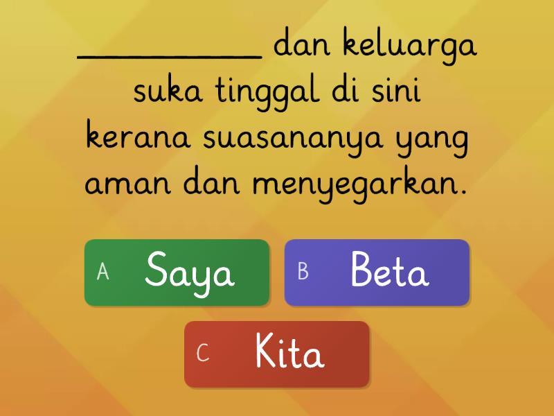 KATA GANTI NAMA DIRI (Tahun 5) - Quiz