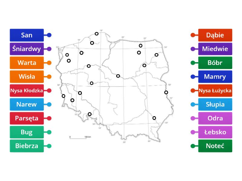 Rzeki I Jeziora Polski Kl.7 - Rysunek Z Opisami