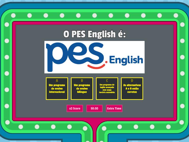 Welcome to PES English! - Gameshow quiz