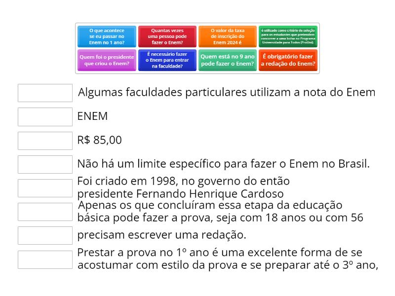 Aula 6 utilizando os resultados do ENEM - Match up