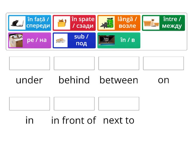 Prepositions of place - Match up