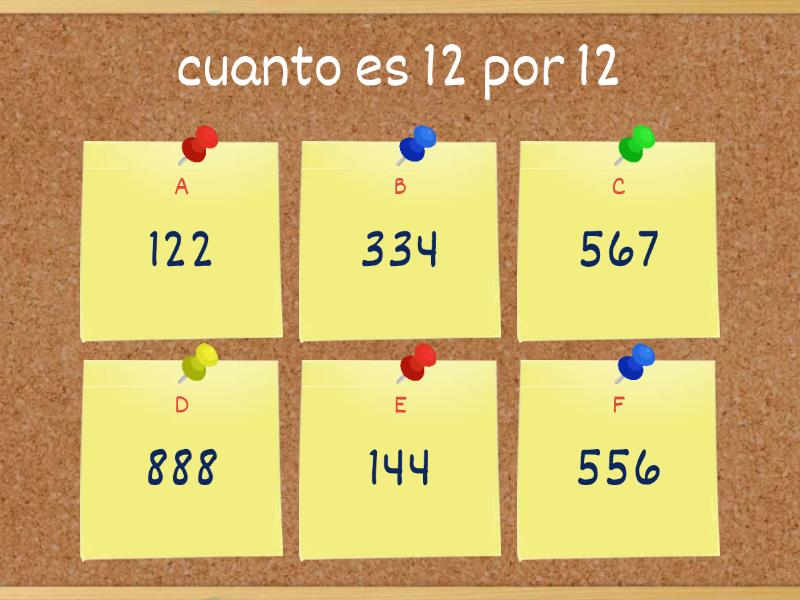 Preguntas de multiplicacion - Quiz