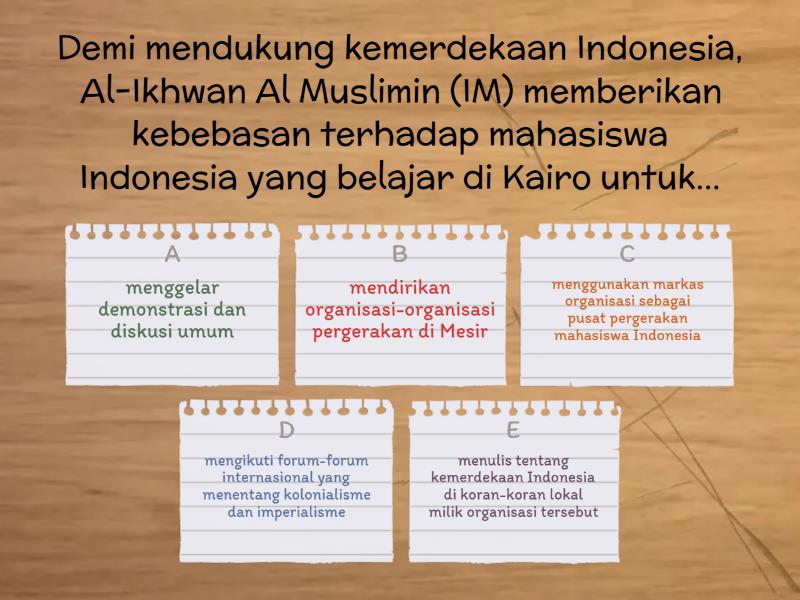 Respon Internasional Terhadap Kemerdekaan Indonesia - Quiz