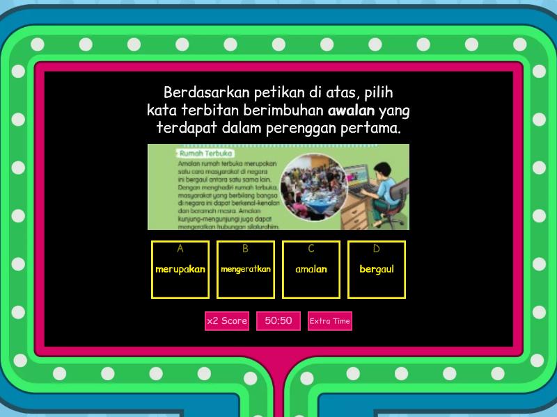 Soalan Kata Terbitan - Gameshow Quiz