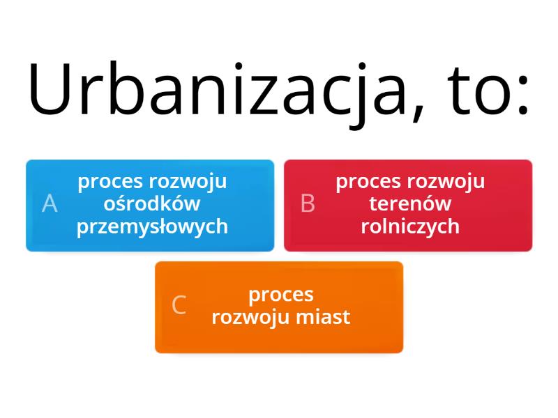 Urbanizacja W Ameryce Klasa 8 Urbanizacja w Ameryce klasa 8 - Quiz