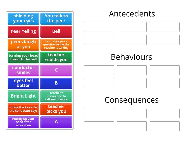 Operant Conditioning - Three Term Contingency - Group sort