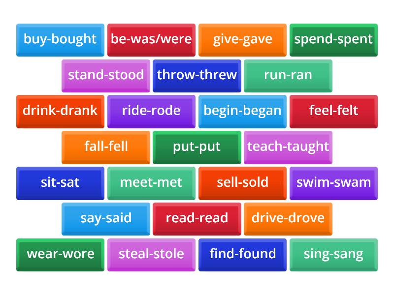 irregular verbs (Misha） - Flip tiles