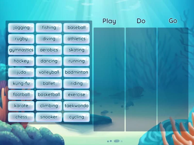 Sports Collocations - Group sort