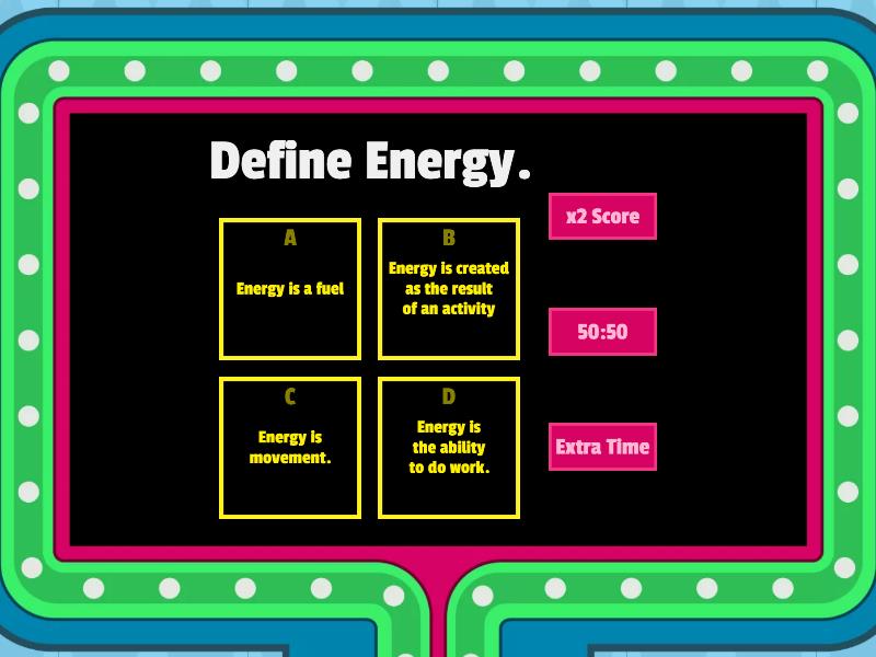 What i should know about energy quiz gameshow quiz