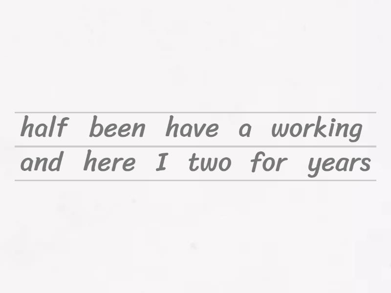 Correct order Unjumble