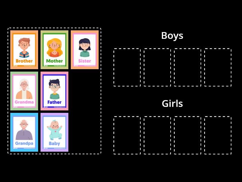 Family Boys and Girls - Group sort