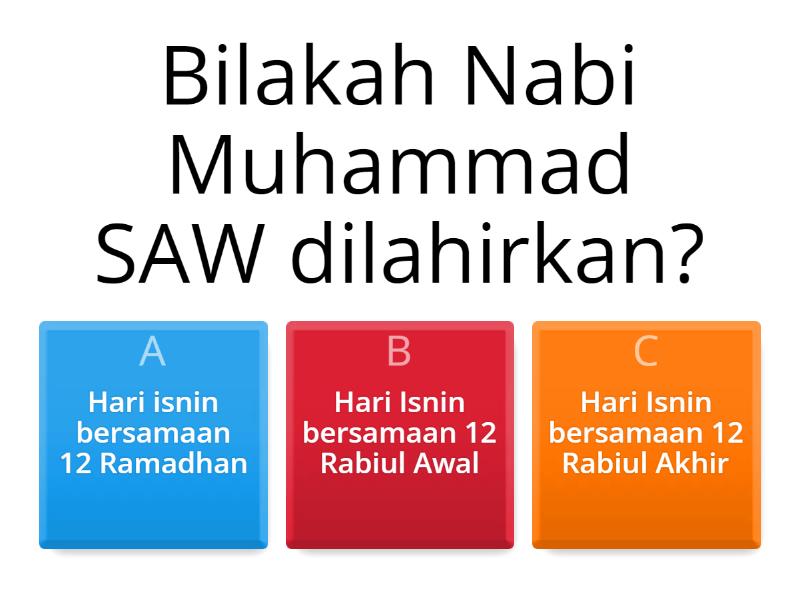 Kuiz Maulidur Rasul Tahun Quiz