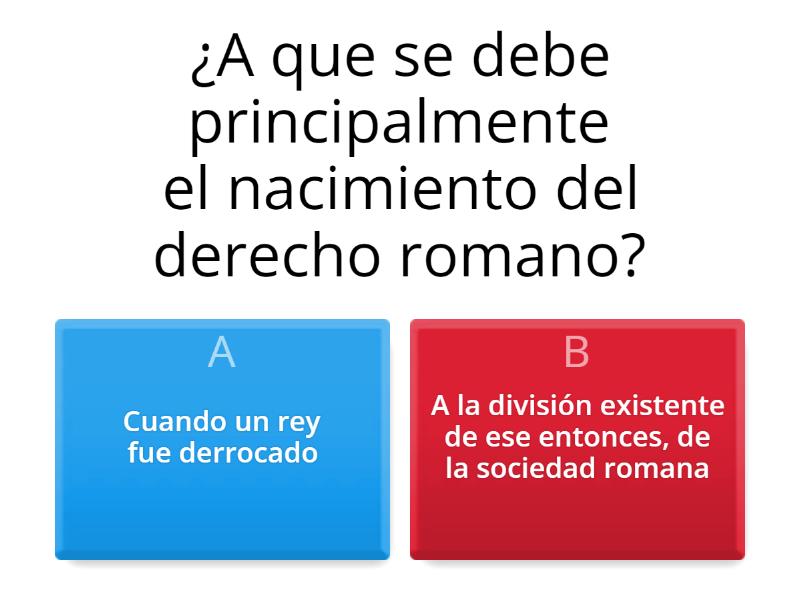 Derechos Romanos - Quiz