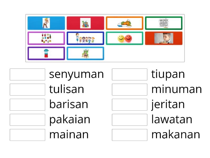 20. Perkataan Berimbuhan Akhiran - Match up