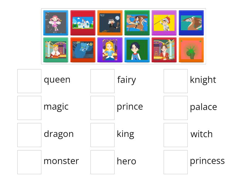 Fairy tales vocabulary - Match up