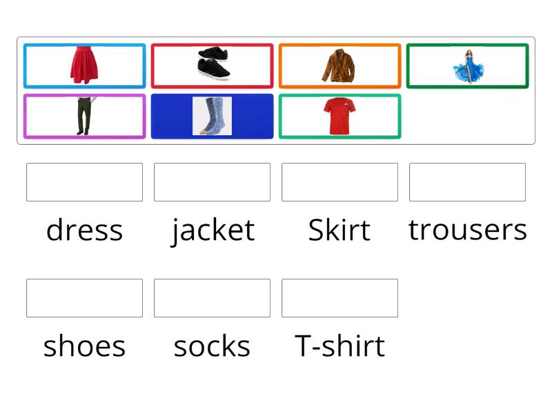 unit 8 my clothes matching - Match up
