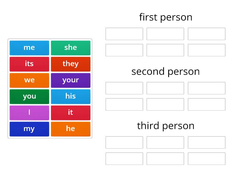 first-second-and-third-person-pronouns-ordenar-por-grupo