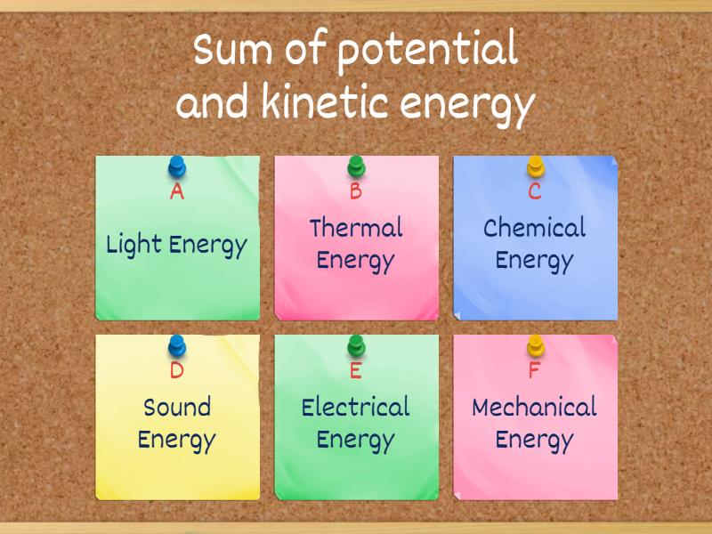 Forms of Energy Quiz