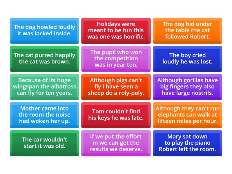 Comma splicing - find the commas and find the full stops - Flip tiles