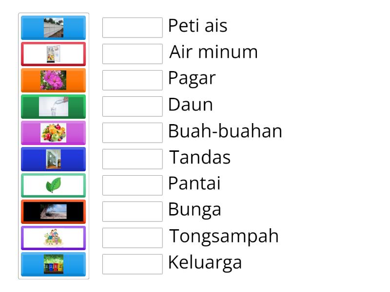 Latihan Bahasa melayu 6 - Match up