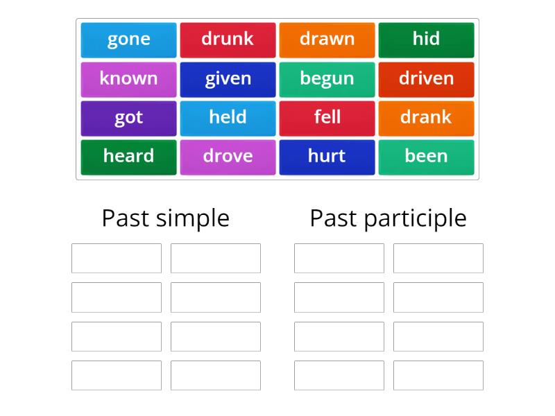 verbs - Group sort