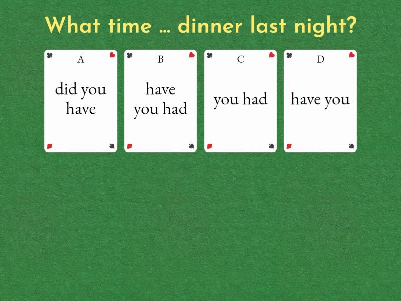 Present Perfect Vs Past Simple - Win Or Lose Quiz