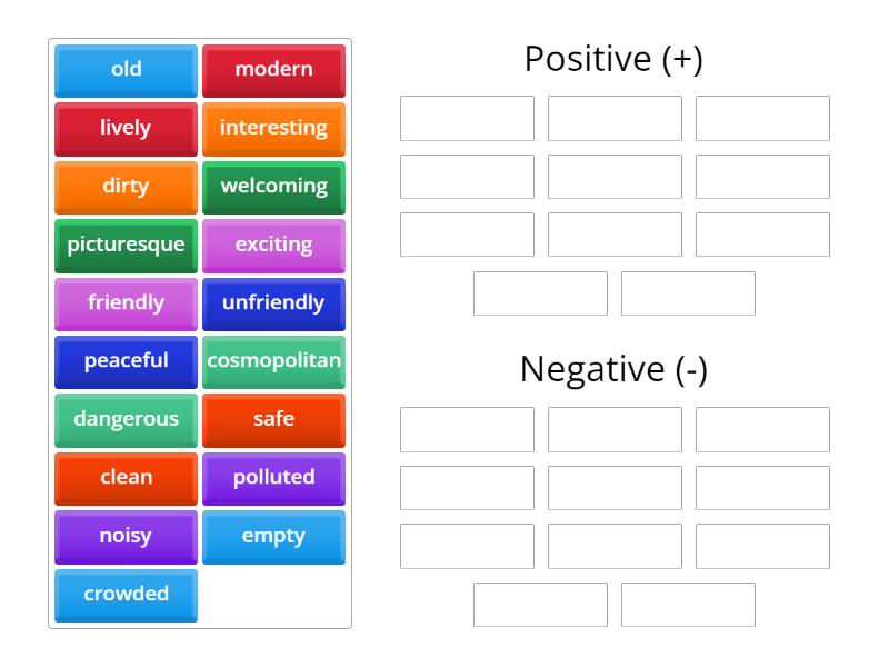 Adjectives - Group sort