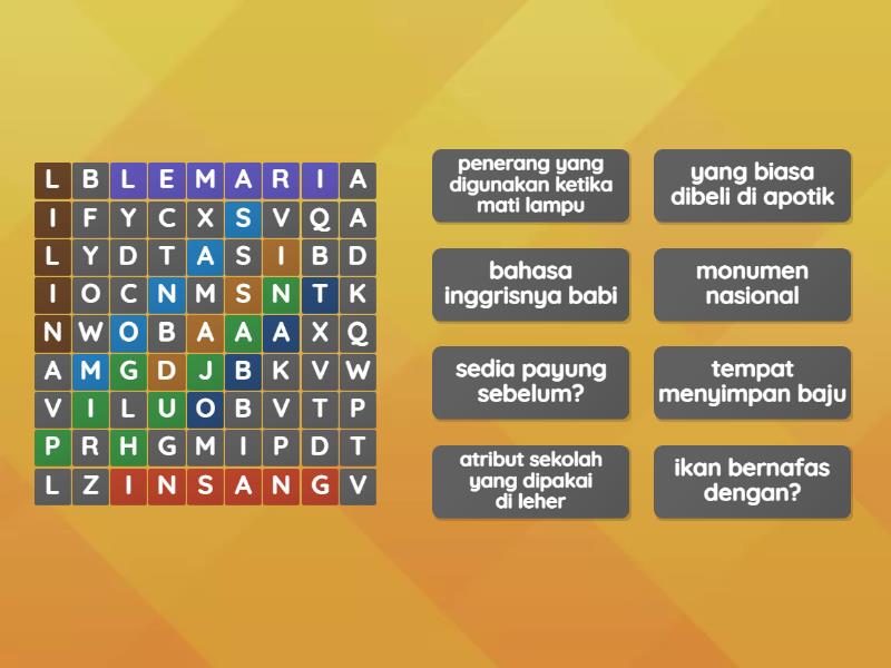 Teka-teki silang - Wordsearch