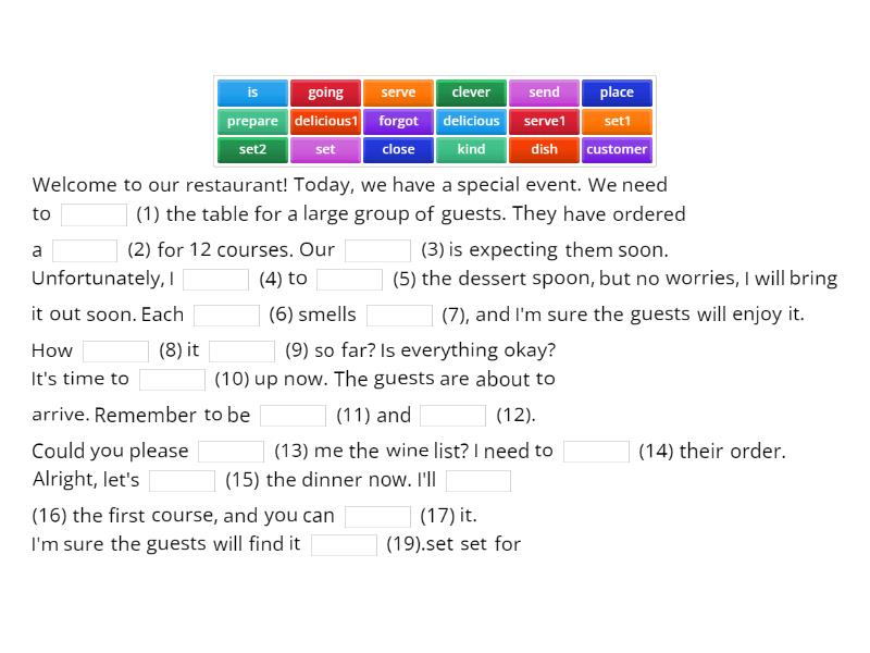 Ex. Extra words - Complete the sentence