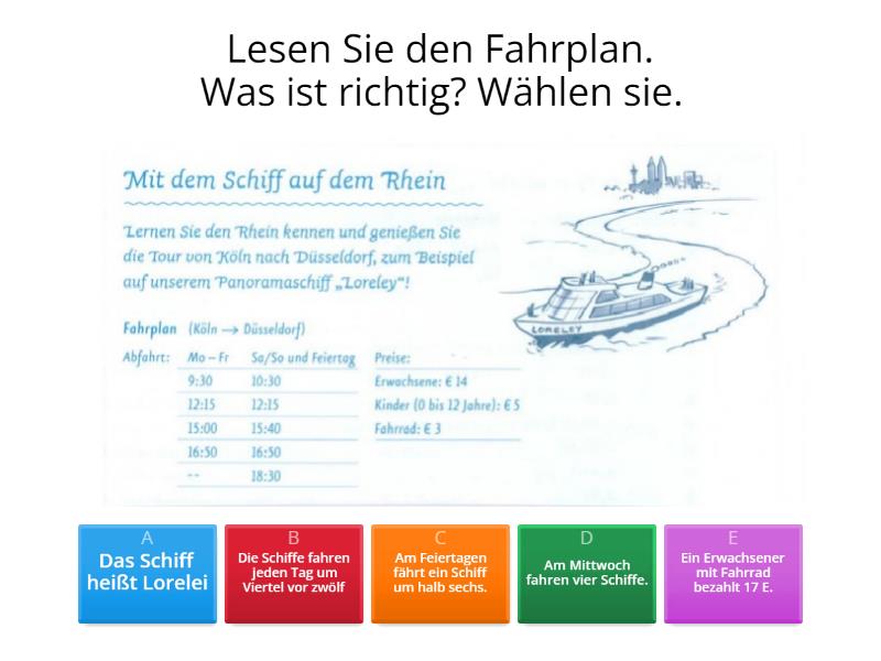 Fahrplan - Quiz