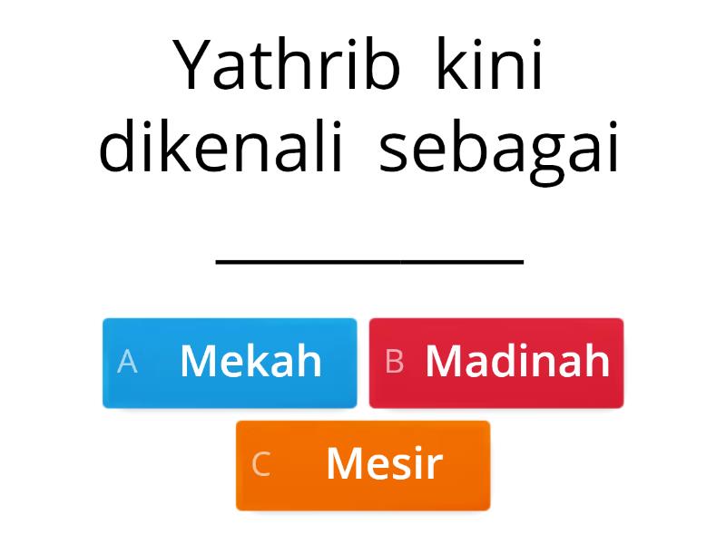 Perjanjian Aqabah 1 Dan 2 - Quiz