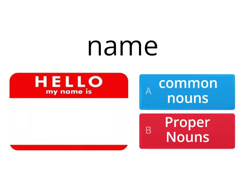 Common And Proper Nouns Grade 1 - Quiz