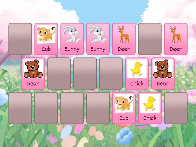Spring animals - Matching pairs