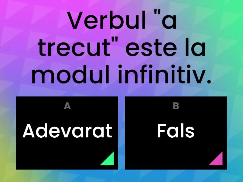 Verbul modurile lui-clasa V-a - Cuestionario