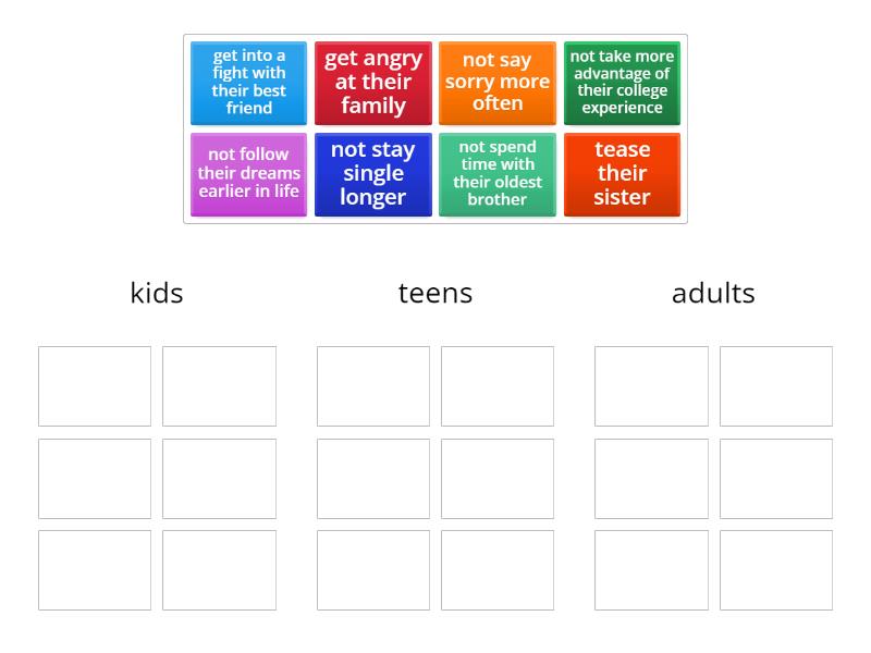 Regrets matching - Group sort
