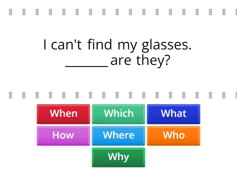 Wh-questions - Find the match