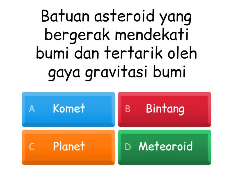 BUMI DAN TATA SURYA - Quiz