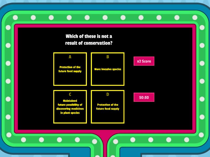 Biodiversity, Extinction And Gene Pools Year 8 - Gameshow Quiz